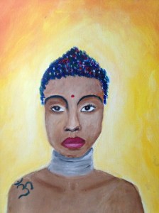 "Erykah Buddha" Acrylic on canvas