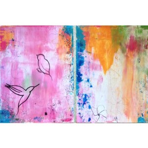 Garden Diptych Acrylic Blend on Paper